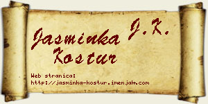 Jasminka Kostur vizit kartica
